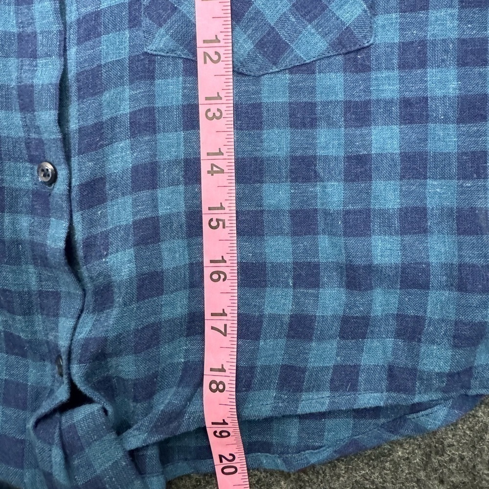 Rails Val Tie Front Shirt Linen In Indigo Coast Small - Picture 8 of 8